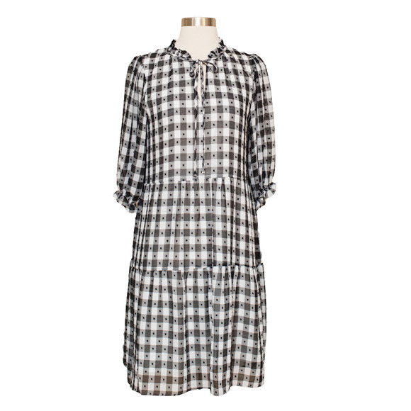 Nanette Nanette Lepore Tiered Gingham Dress - Picture 1 of 5